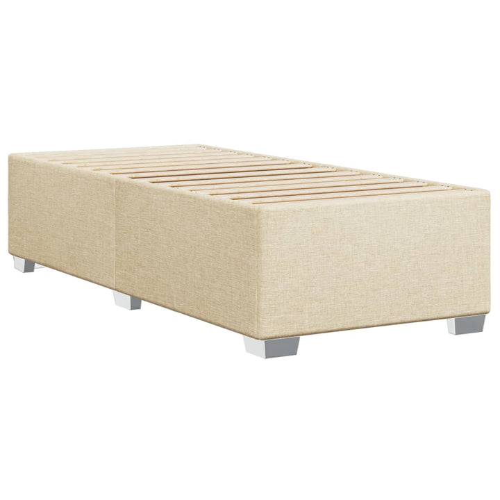 sengeramme uden madras 90x200 cm stof cremefarvet