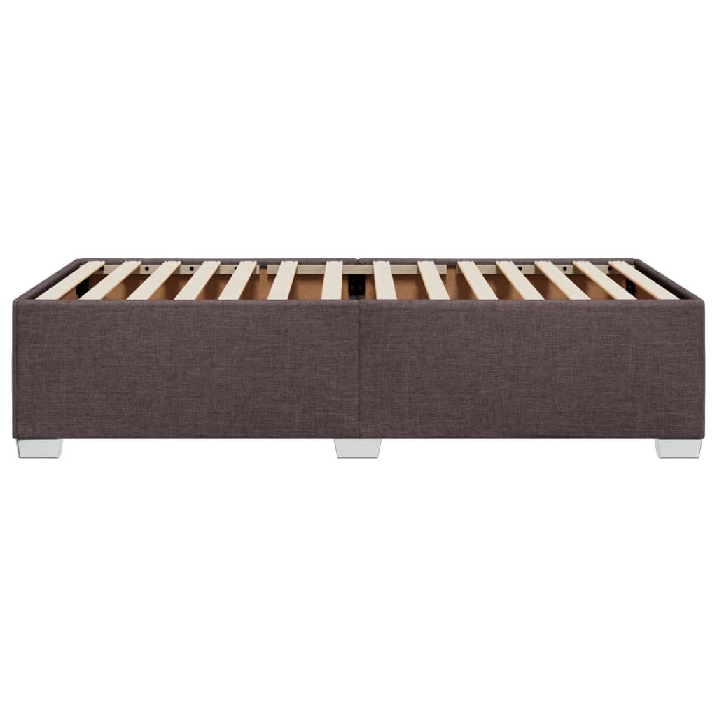 Sengeramme uden madras Mørkebrun 100x200 cm Stof