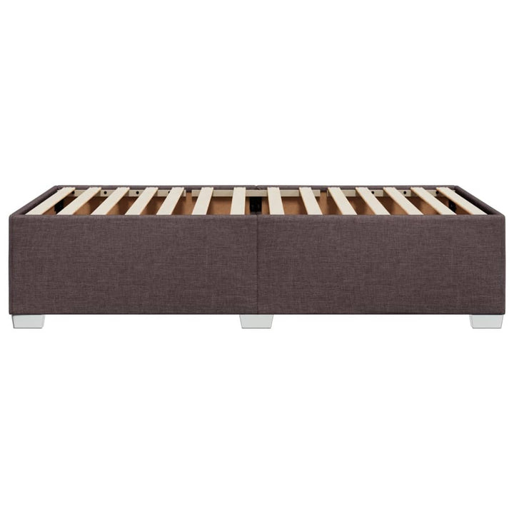 Sengeramme uden madras Mørkebrun 100x200 cm Stof