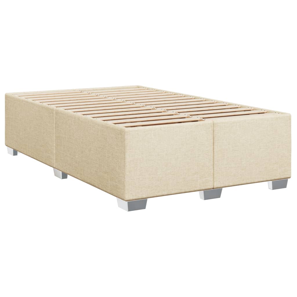 sengeramme uden madras 120x190 cm stof cremefarvet