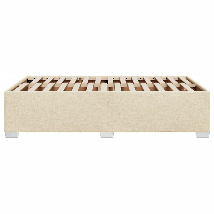sengeramme uden madras 120x190 cm stof cremefarvet