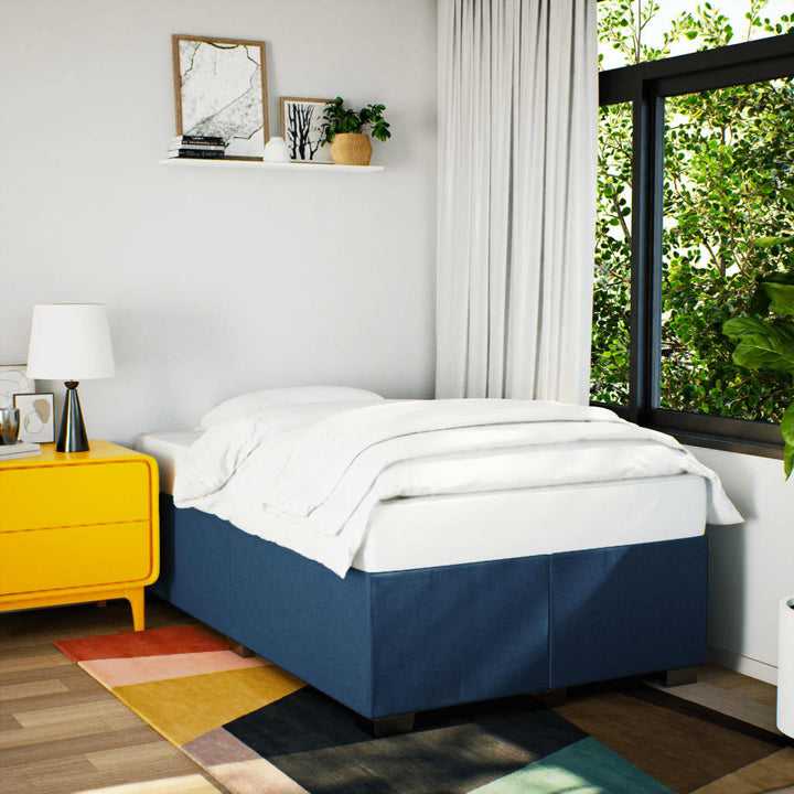 sengeramme uden madras 120x200 cm stof blå
