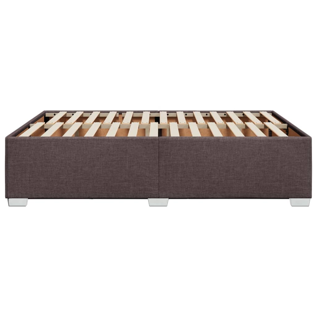 sengeramme uden madras 140x190 cm stof mørkebrun
