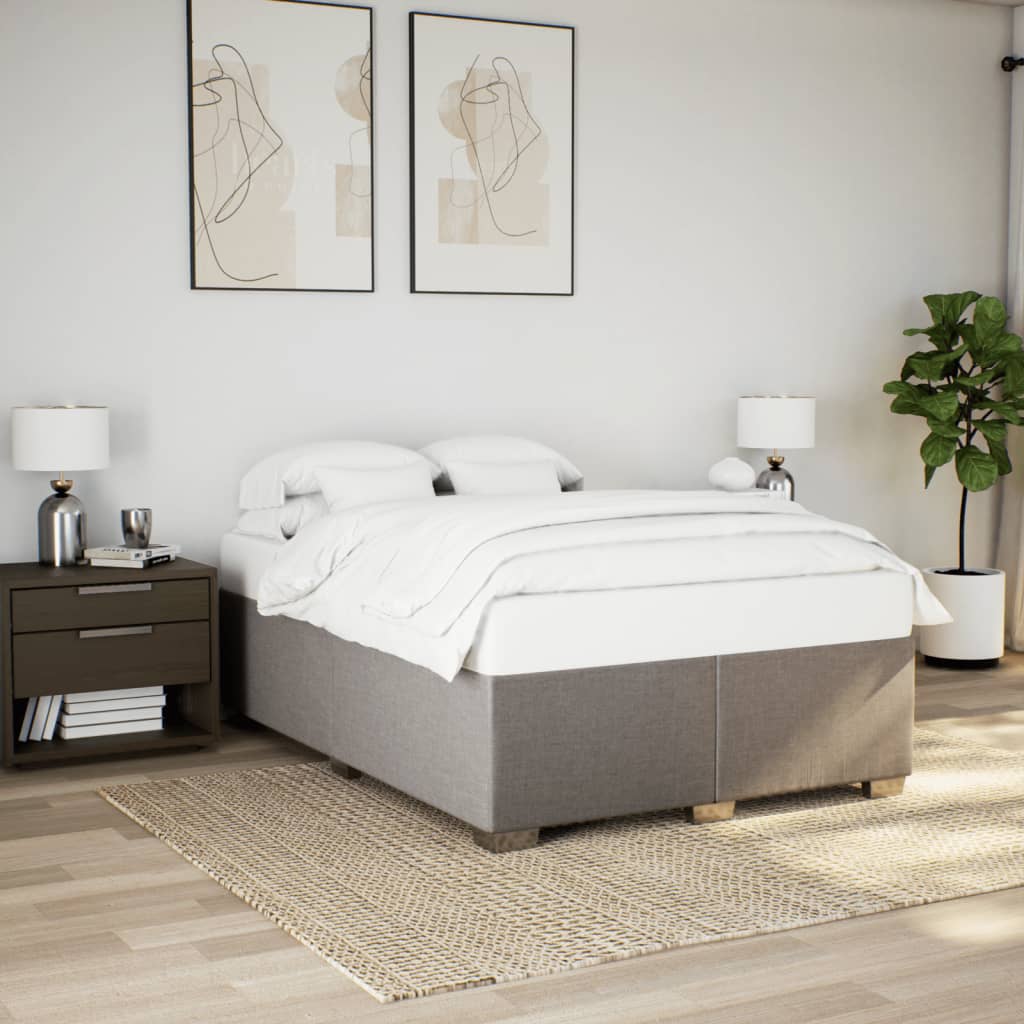 sengeramme uden madras 140x190 cm stof gråbrun