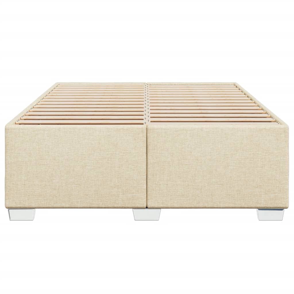 sengeramme uden madras 140x190 cm stof cremefarvet