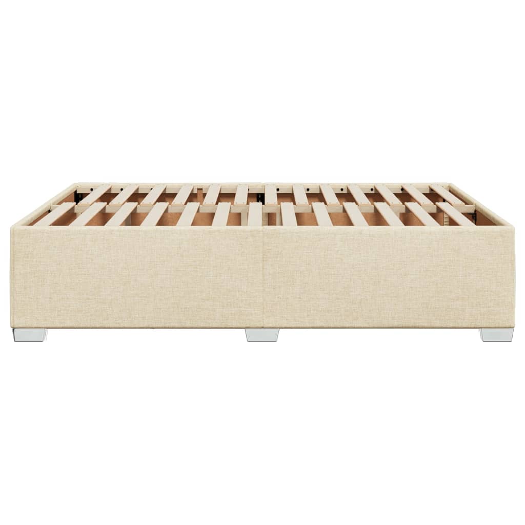 sengeramme uden madras 140x190 cm stof cremefarvet