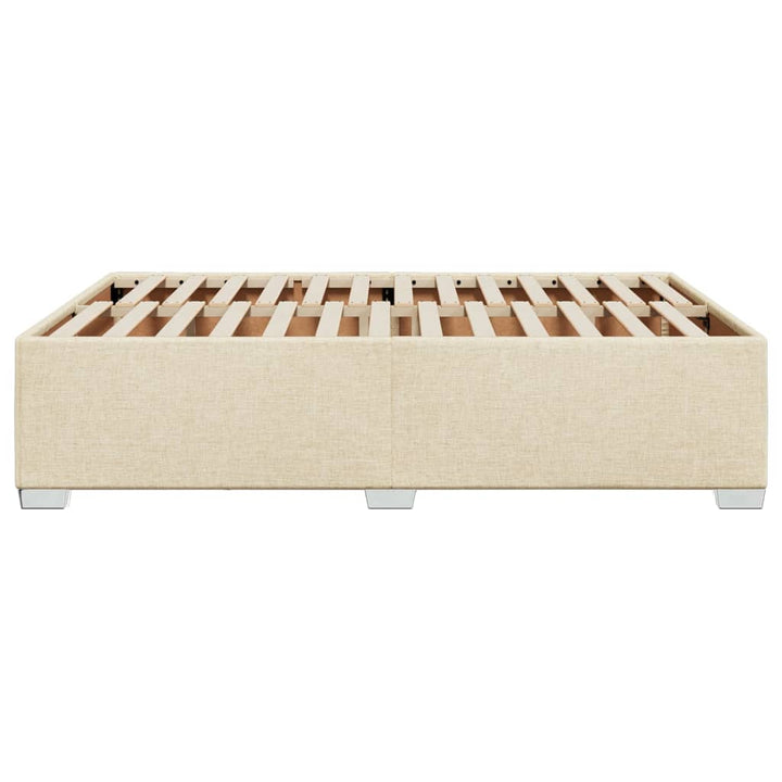 sengeramme uden madras 140x190 cm stof cremefarvet