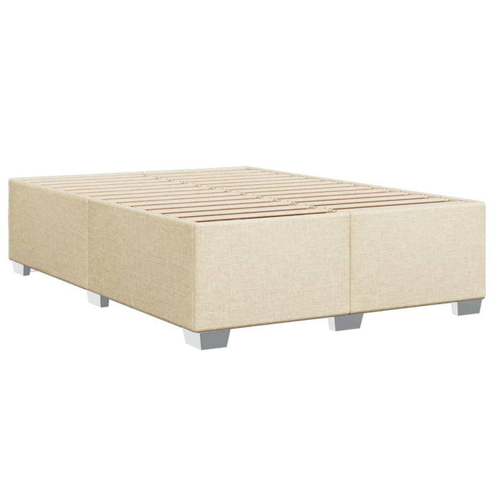 sengeramme uden madras 140x190 cm stof cremefarvet