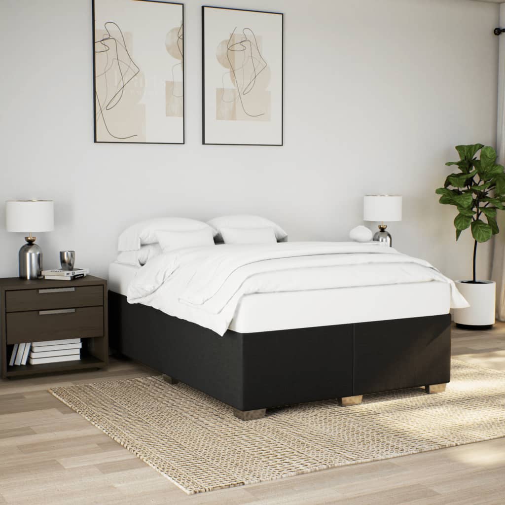 sengeramme uden madras 140x200 cm stof sort