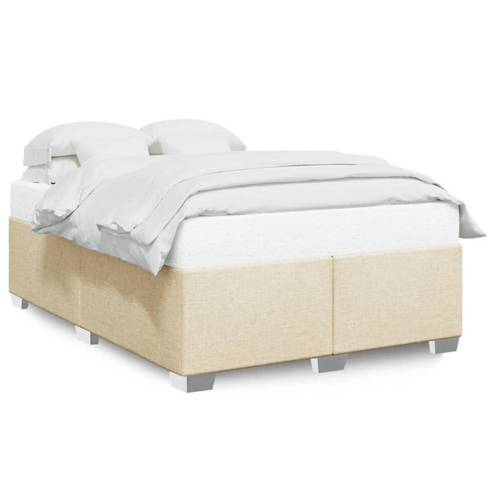 sengeramme uden madras 160x200 cm stof cremefarvet