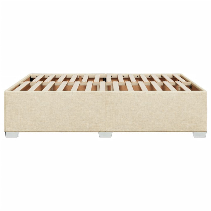 sengeramme uden madras 160x200 cm stof cremefarvet