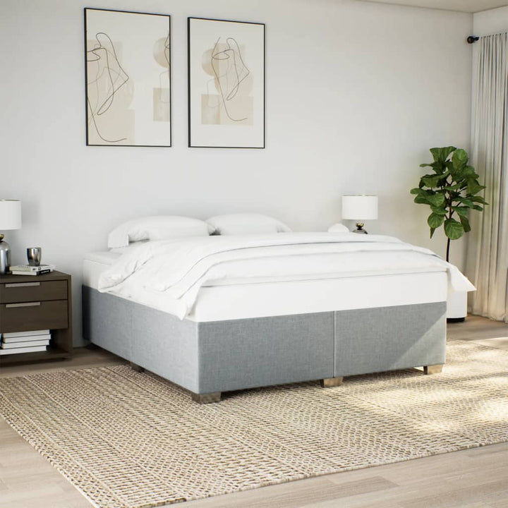 sengeramme uden madras 200x200 cm stof lysegrå