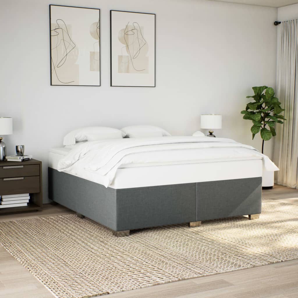 sengeramme uden madras 200x200 cm stof mørkegrå