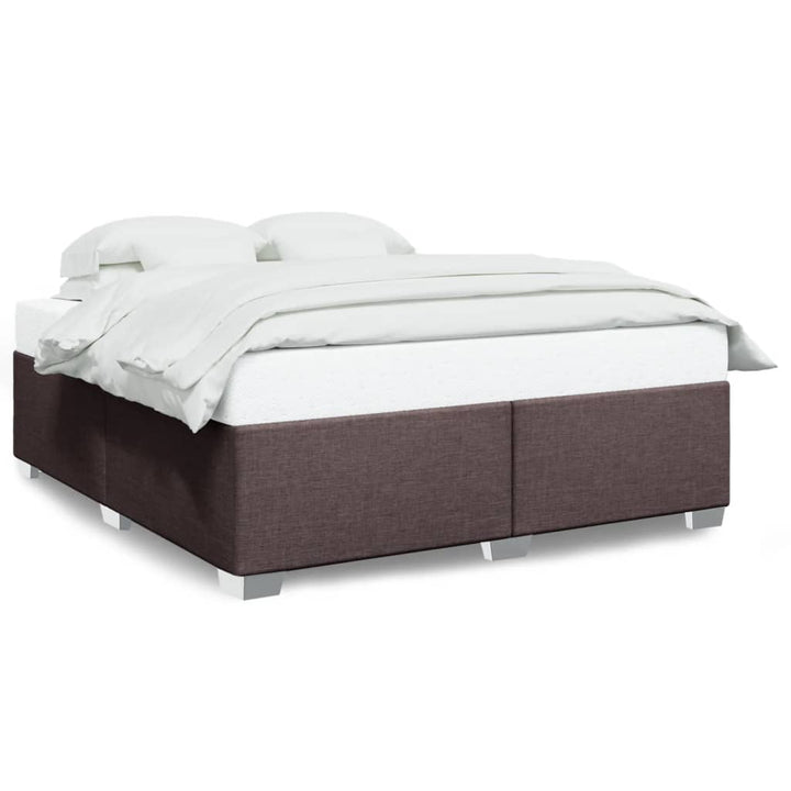sengeramme uden madras 200x200 cm stof mørkebrun
