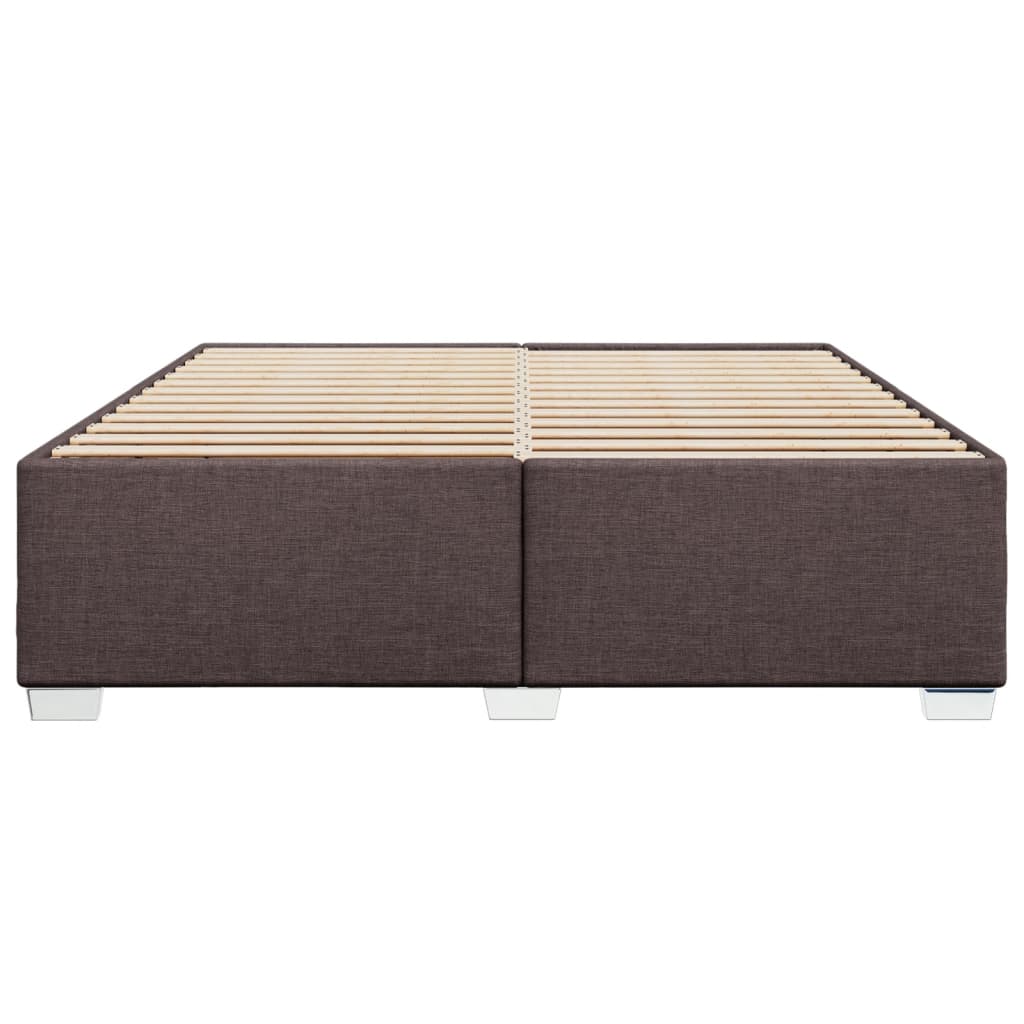 sengeramme uden madras 200x200 cm stof mørkebrun