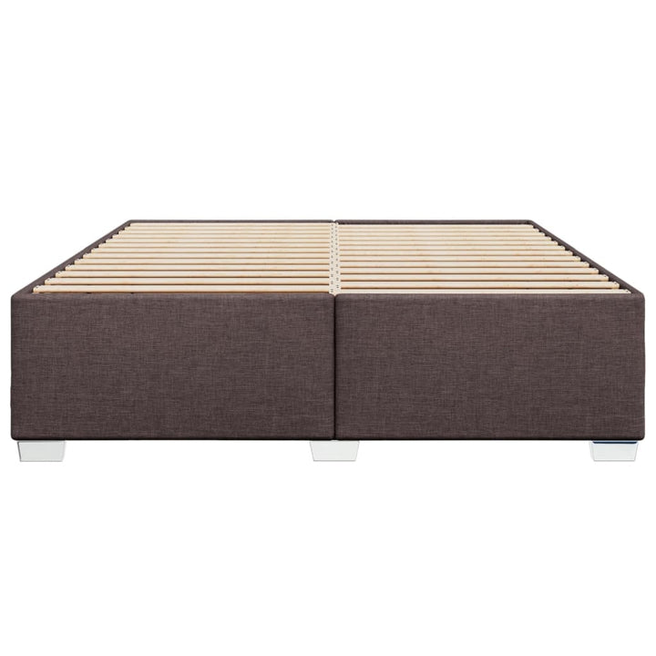 sengeramme uden madras 200x200 cm stof mørkebrun