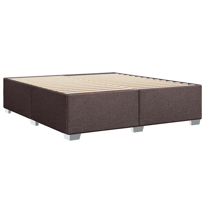 sengeramme uden madras 200x200 cm stof mørkebrun
