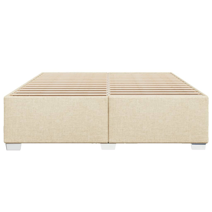 sengeramme uden madras 200x200 cm stof cremefarvet