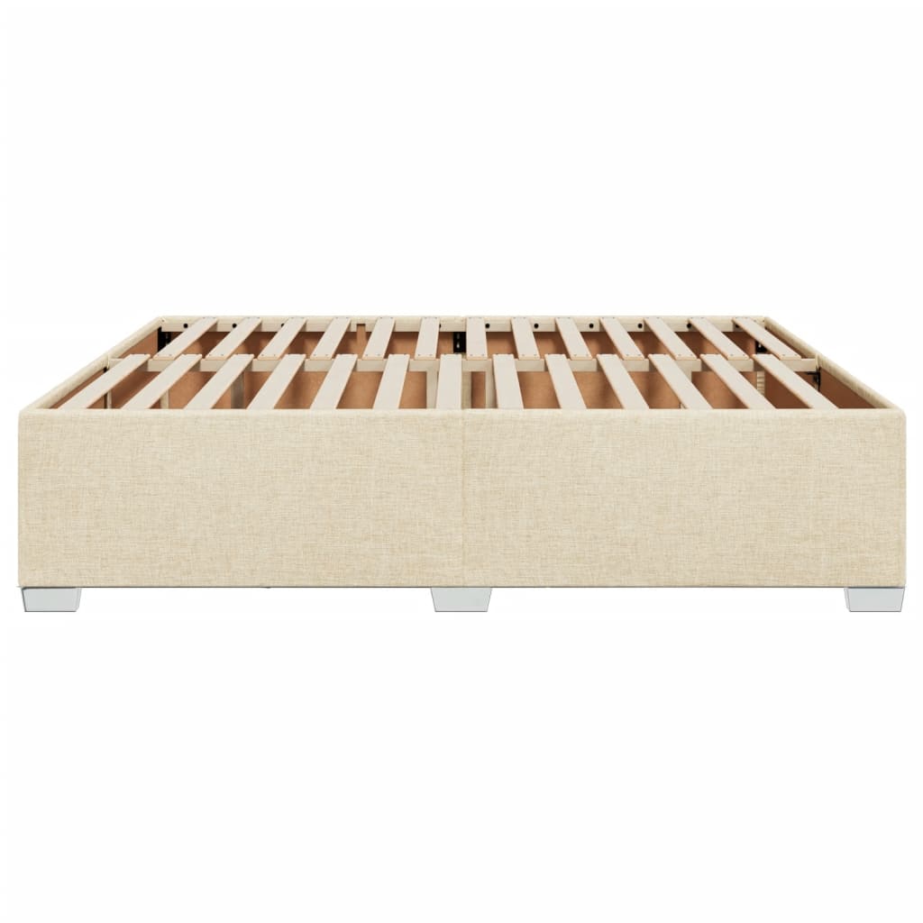 sengeramme uden madras 200x200 cm stof cremefarvet
