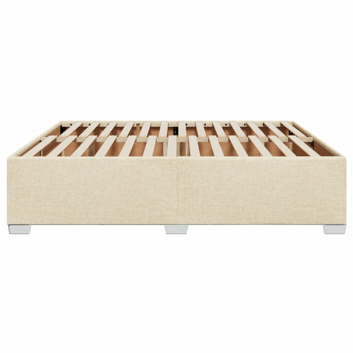 sengeramme uden madras 200x200 cm stof cremefarvet