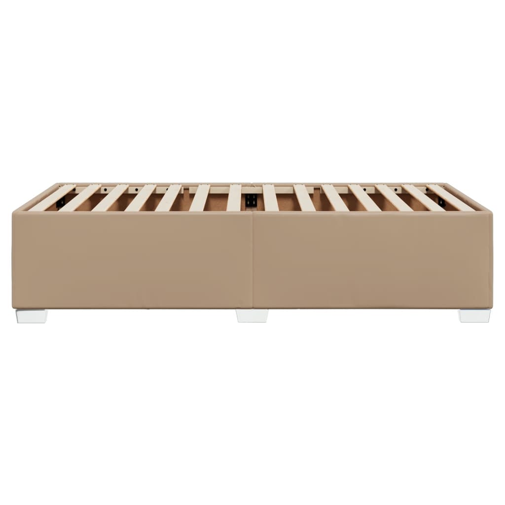 sengeramme 80x200 cm kunstlæder cappuccinofarvet