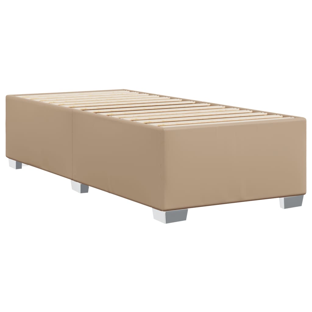 sengeramme 80x200 cm kunstlæder cappuccinofarvet