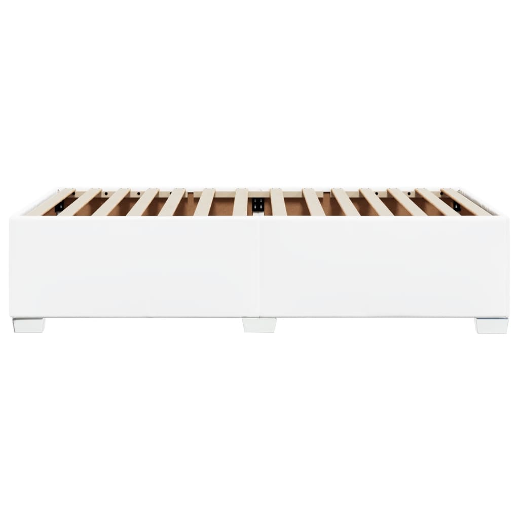 sengeramme 90x190 cm kunstlæder hvid
