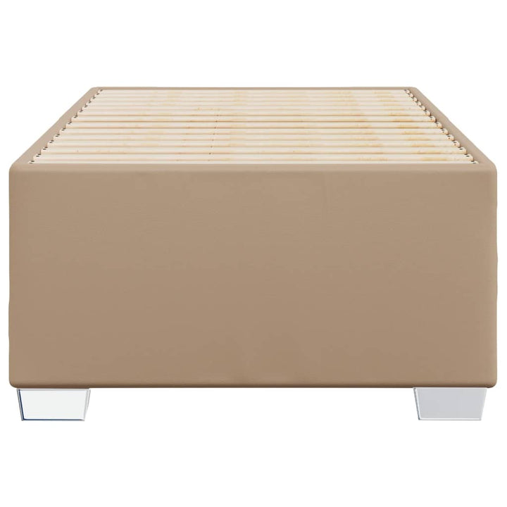 sengeramme 90x190 cm kunstlæder cappuccinofarvet