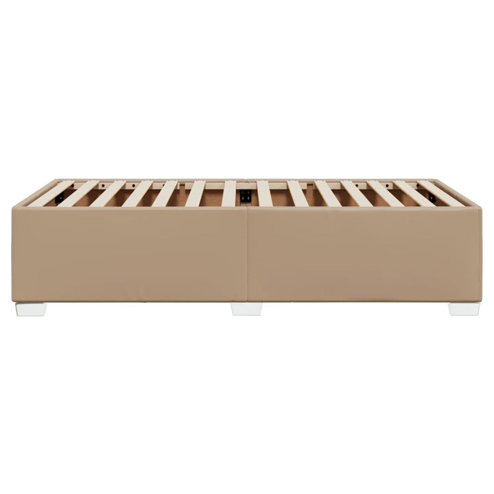 sengeramme 90x200 cm kunstlæder cappuccinofarvet