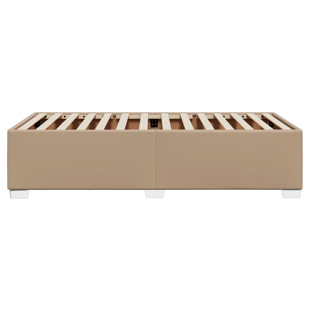 sengeramme 100x200 cm kunstlæder cappuccinofarvet