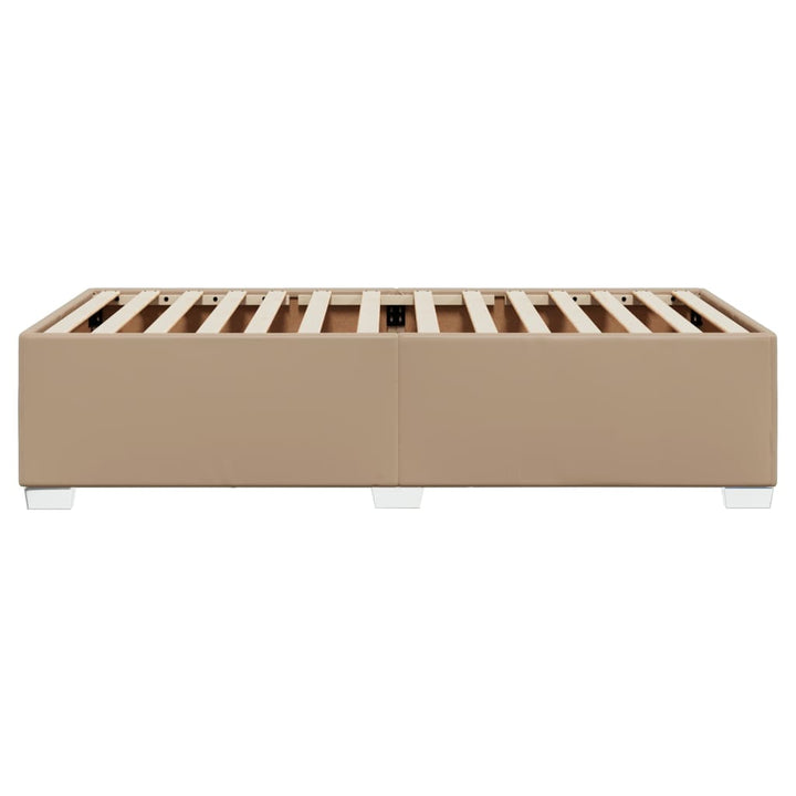 sengeramme 100x200 cm kunstlæder cappuccinofarvet