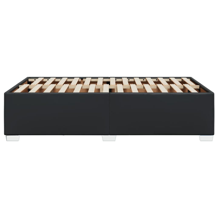 sengeramme uden madras 120x190 cm kunstlæder enkeltseng sort
