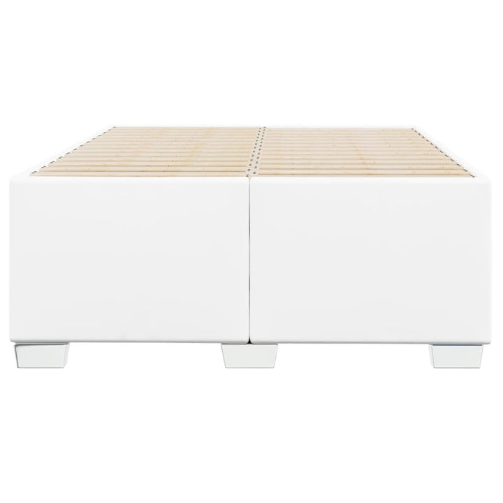 sengeramme uden madras 120x190 cm kunstlæder enkeltseng hvid