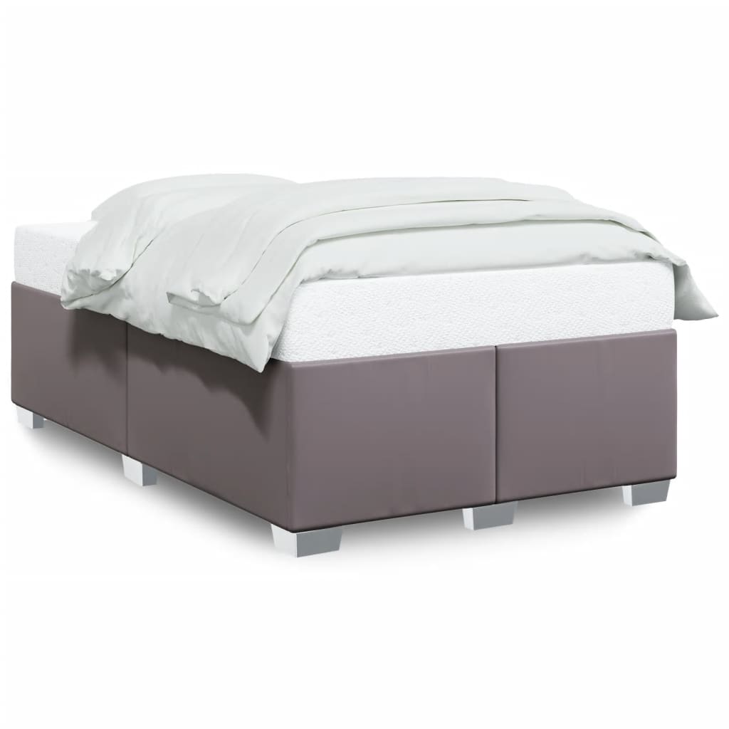 sengeramme uden madras 120x190 cm kunstlæder enkeltseng grå