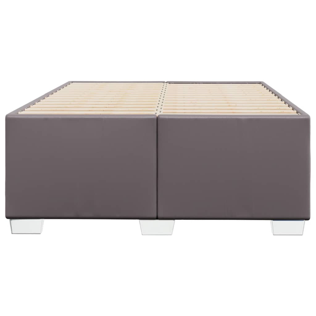 sengeramme uden madras 120x190 cm kunstlæder enkeltseng grå
