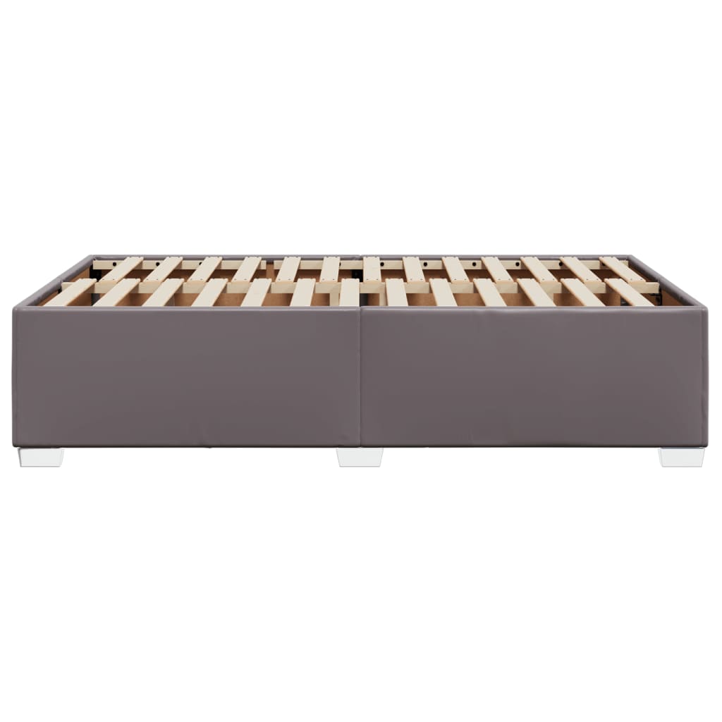 sengeramme uden madras 120x190 cm kunstlæder enkeltseng grå