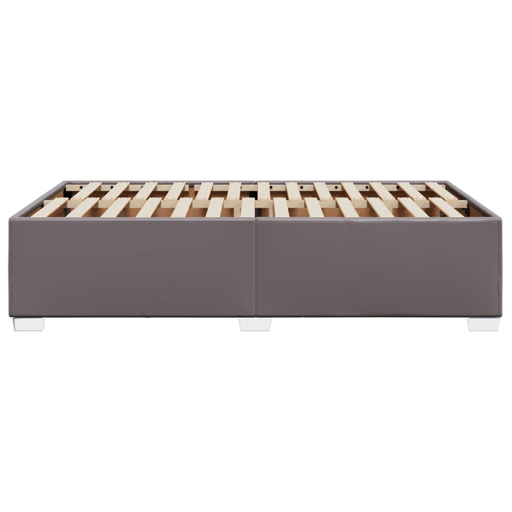 sengeramme uden madras 120x190 cm kunstlæder enkeltseng grå