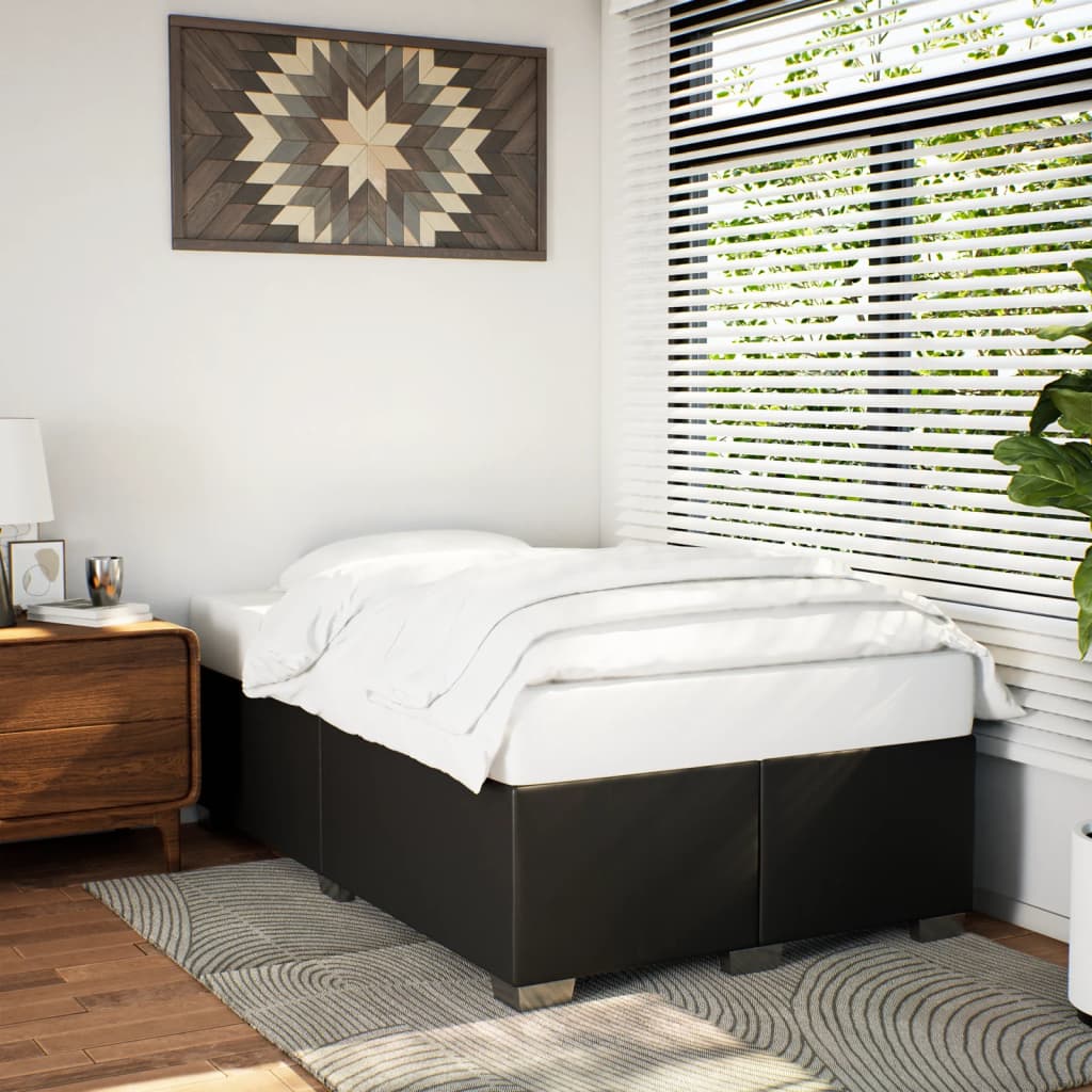 sengeramme 120x200 cm kunstlæder sort