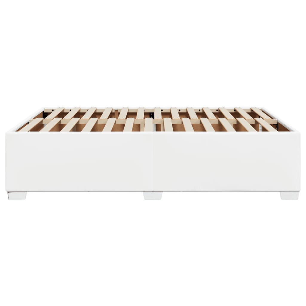 sengeramme 140x190 cm kunstlæder hvid