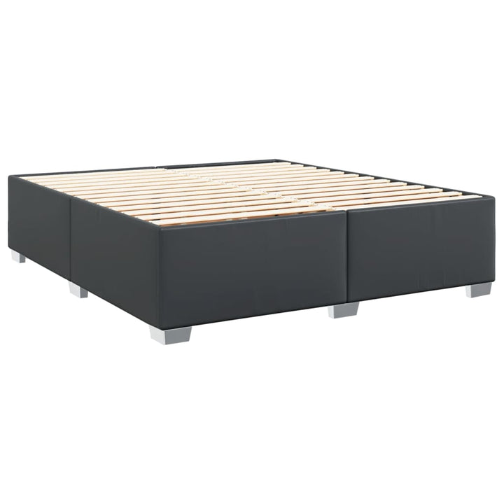 sengeramme 200x200 cm kunstlæder sort