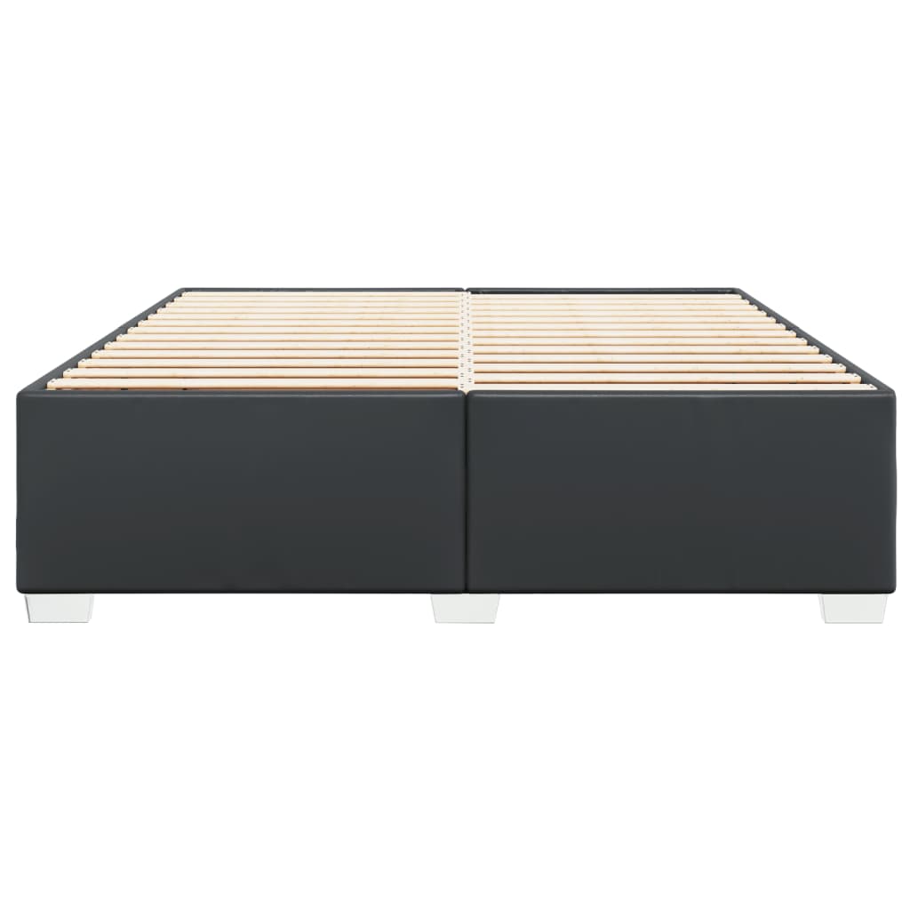 sengeramme 200x200 cm kunstlæder sort