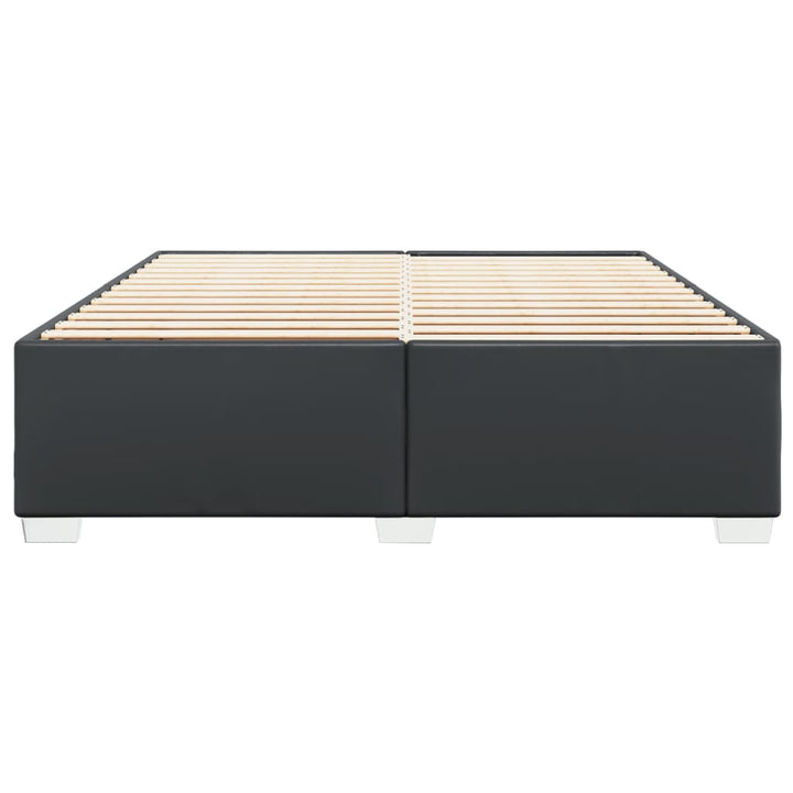 sengeramme 200x200 cm kunstlæder sort