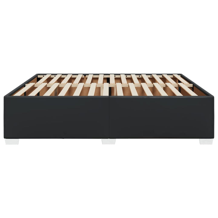 sengeramme 200x200 cm kunstlæder sort