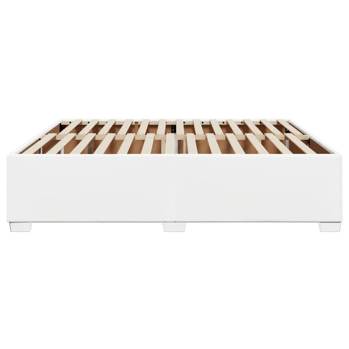 sengeramme 200x200 cm kunstlæder hvid