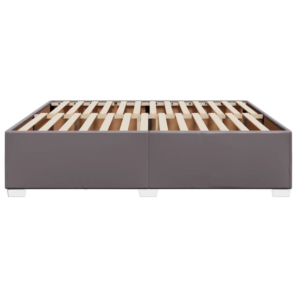 sengeramme 200x200 cm kunstlæder grå