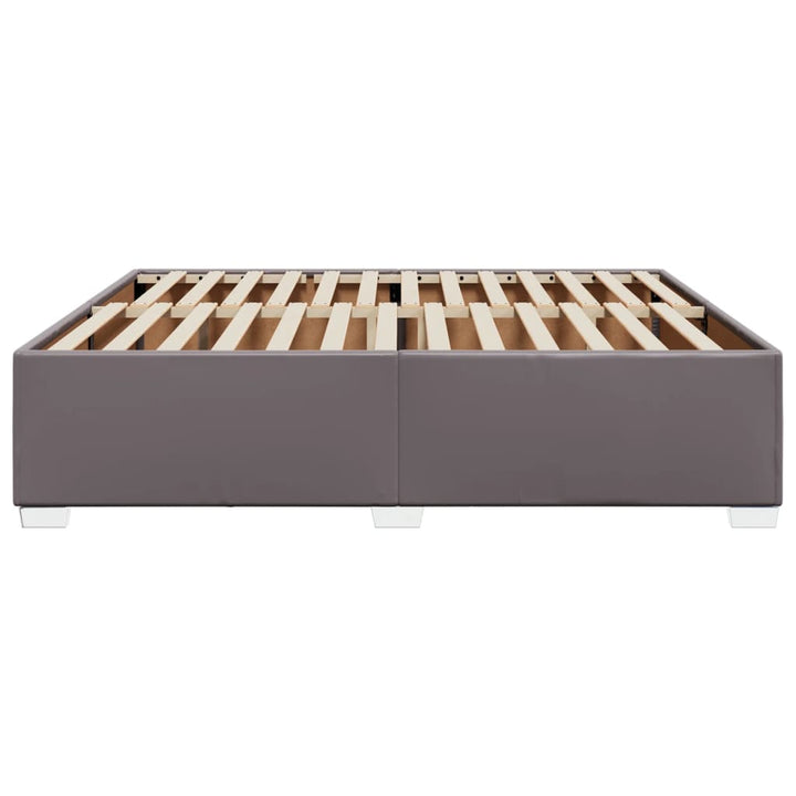 sengeramme 200x200 cm kunstlæder grå