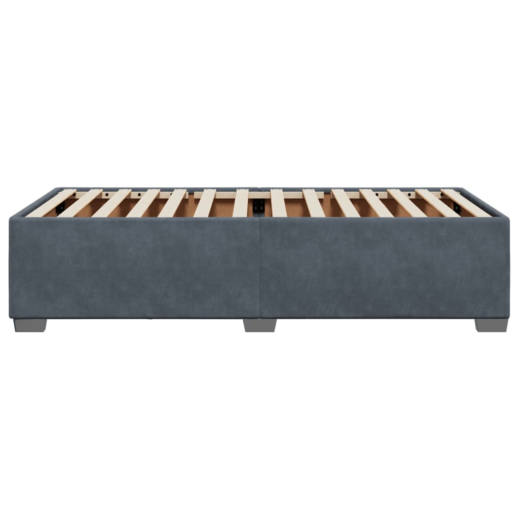 Sengeramme uden madras Mørkegrå 80x200 cm Fløjl