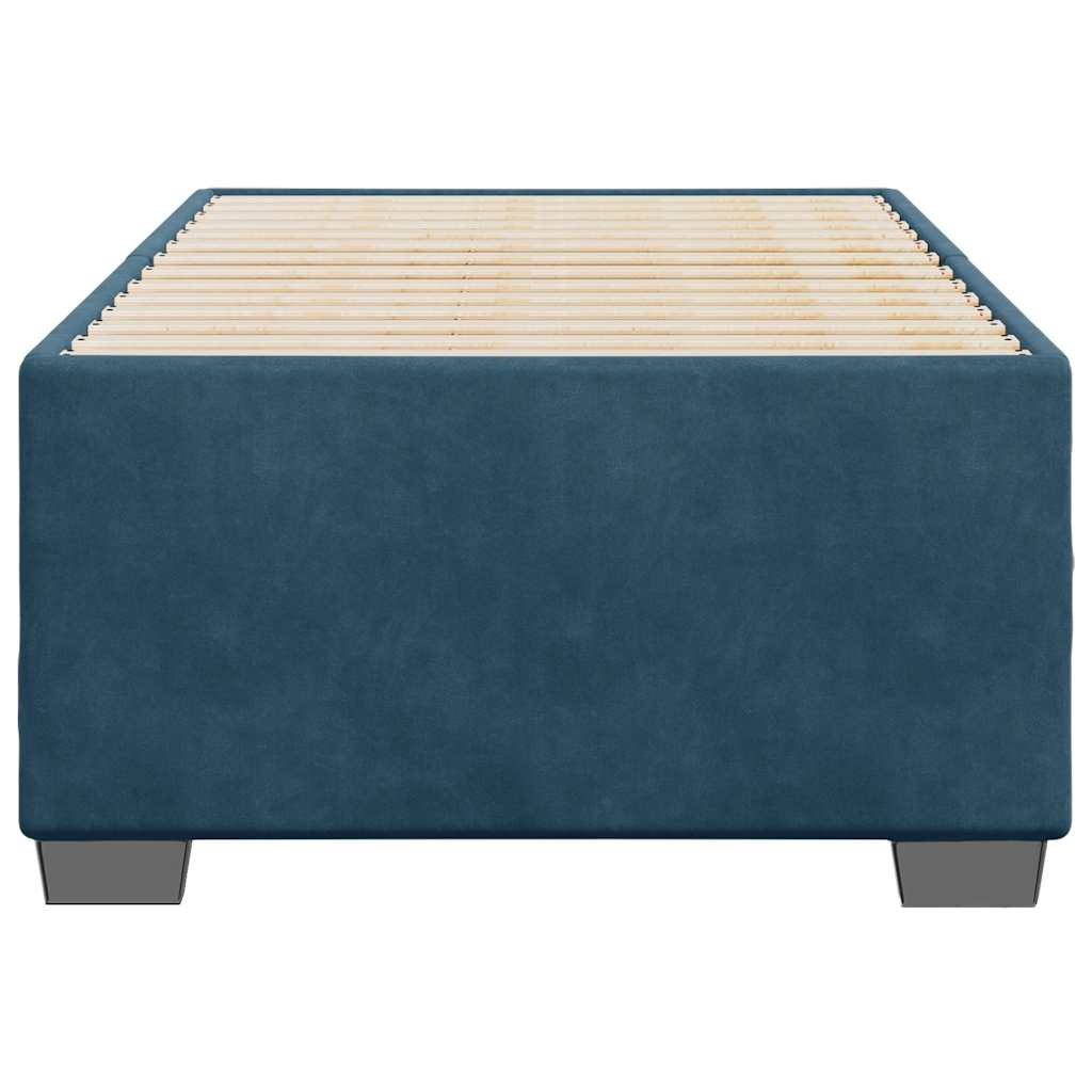 sengeramme 80x200 cm fløjl blå