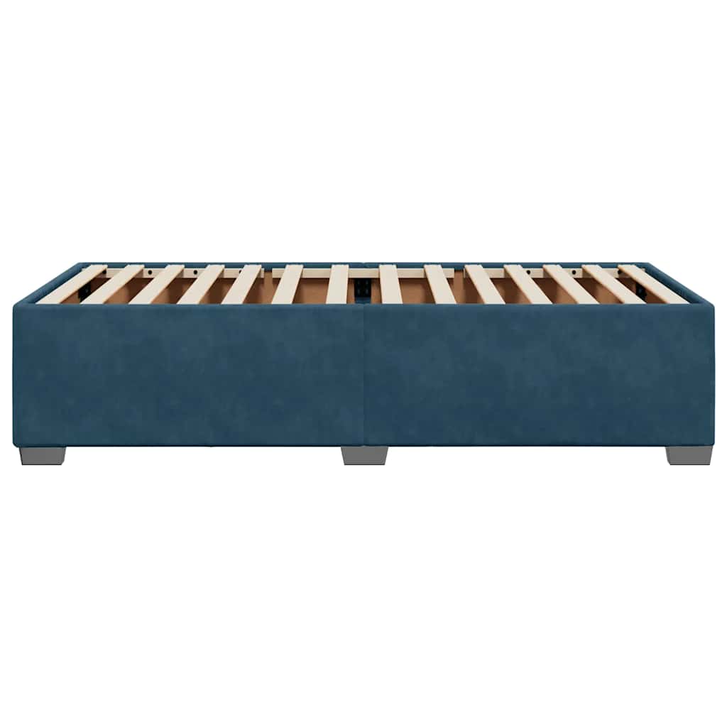 sengeramme 80x200 cm fløjl blå
