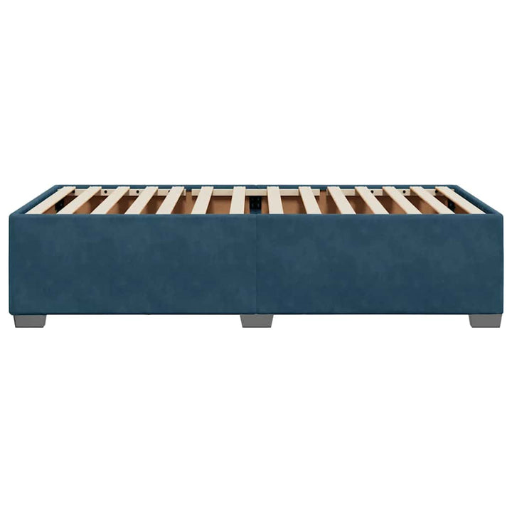 sengeramme 80x200 cm fløjl blå